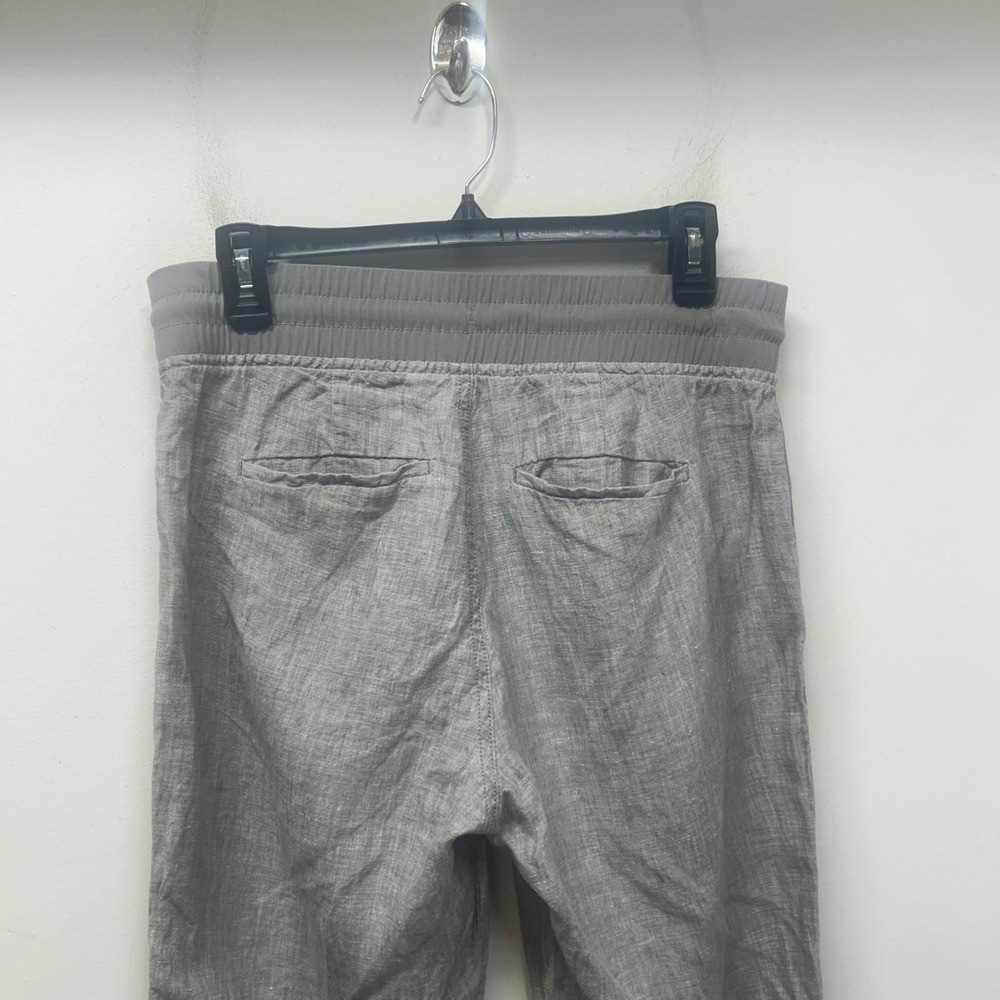 Athleta Cabo Linen Jogger Pants Grey Size 6 Stretch Waist coastal comfort beach - Picture 9 of 12